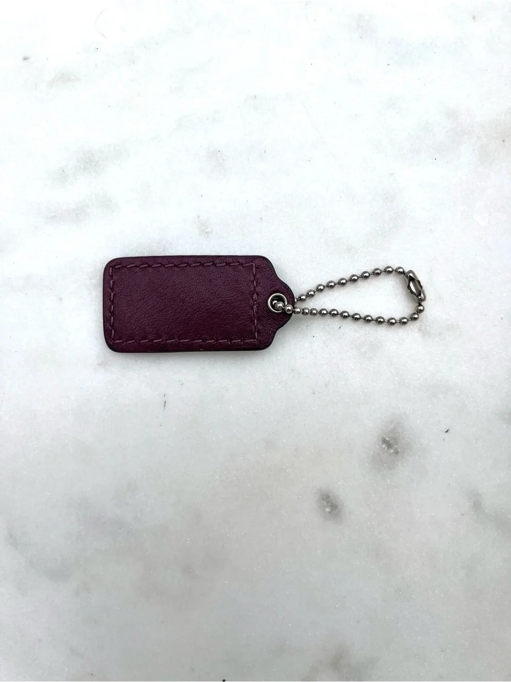 COACH Vintage Metallic Hang Tag, Maroon Red